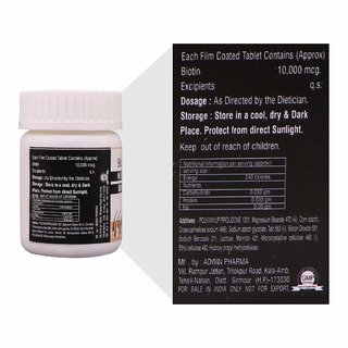 advanced biotin 10000 mcg for healthy hair skin nails helps convert food into energy 60 tablets