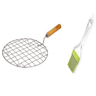 SNR Papad Jali - Round With Wooden Handle  BRUSH
