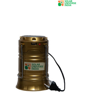 SUI Folding Led Solar Emergency Light Lantern, Usb Mobile Charging (Multicolor)