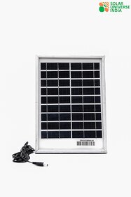 SUI 20 Watt - 12 Volt Solar Panel for Home Lighting  Small Battery Charging (Black)