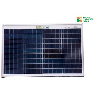 SUI 40 Watt - 12 Volt Solar Panel for Home Lighting (Black)