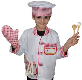 Chef Coat With Cap And Gloves For Kids Age 2-6 Yrs