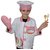 Chef Coat With Cap And Gloves For Kids Age 2-6 Yrs