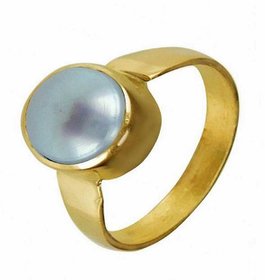 CEYLONMINE-designer Gold Plating Ring Pearl Gemstone 2.00 Ratti