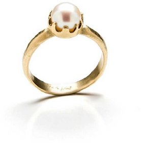CEYLONMINE-designer Gold Plating Ring Pearl Gemstone 2.00 Ratti