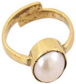 CEYLONMINE-Natural 2.00 Ratti pearl Stone Designer Gold Plating Ring