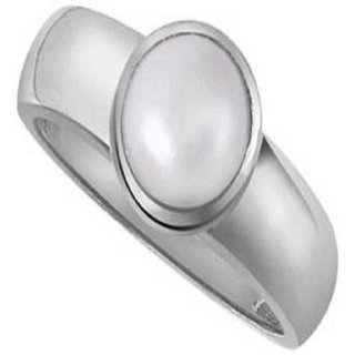                       CEYLONMINE-Sterling Silver Ring Pearl Gemstone Best Quailty 2.00 Ratti  Designer Ring                                              