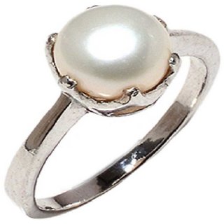                       CEYLONMINE-Peral Stone Sterling Silver Designer Ring Best Quilty Oval Pearl Gemstone 2.00 Ratti                                              