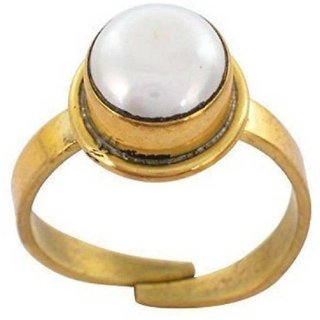                       CEYLONMINE-Gemstone Pearl Original And Certified Stone 2.00 Ratti Best Quailty Stone Gold Plating For Unisex                                              