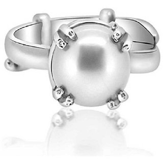                       CEYLONMINE-Sterling Silver Ring Pearl Gemstone Best Quailty 2.00 Ratti  Designer Ring                                              