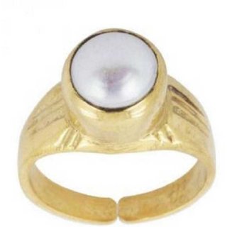                       CEYLONMINE-Original Stone Best Quality And Designer Gold Plating Ring Oval Stone 7.00 Ratti For Unisex                                              