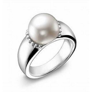                       CEYLONMINE-Original Pearl Gemstone Sterling Silver Ring 2.00 Ratti Designer And For Unisex                                              