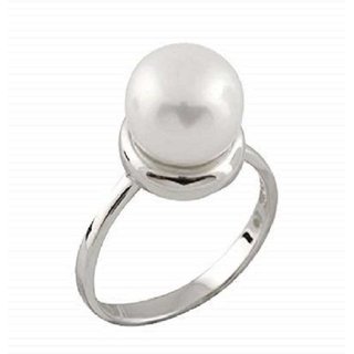                       CEYLONMINE-Sterling Silver Ring Pearl Gemstone Best Quailty 2.00 Ratti  Designer Ring                                              