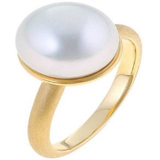                       CEYLONMINE-Gold Plating Designer Pearl Stone Ring Best Quailty 2.00 Ratti                                              
