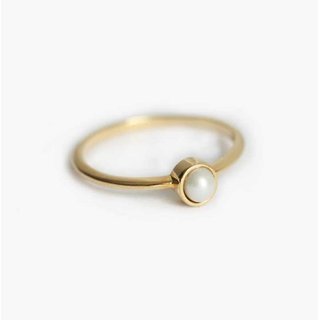                       CEYLONMINE-2.00 Ratti Pearl Gemstone Gold Plating Ring                                              