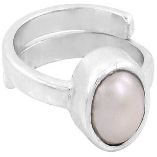                       CEYLONMINE-Peral Stone Sterling Silver Designer Ring Best Quilty Oval Pearl Gemstone 2.00 Ratti                                              
