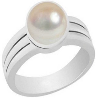                       CEYLONMINE-Peral Stone Sterling Silver Designer Ring Best Quilty Oval Pearl Gemstone 2.00 Ratti                                              