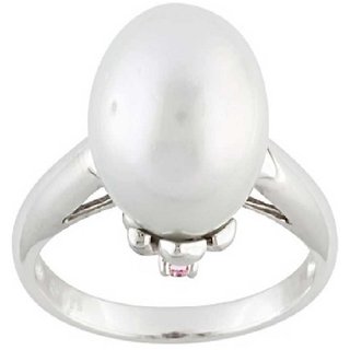                       CEYLONMINE-Pearl Gemstone Best Quilty Sterling Silver Ring 2.00 Ratti                                              