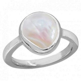                       CEYLONMINE-2.00 Ratti Sterling Silver Pearl Gemstone A+Quailty And Designer Ring Oval Stone Ring                                              