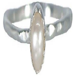                       CEYLONMINE-Designer Sterling Silver Ring Pearl Gemstone 2.00 Ratti                                              