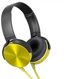 SketchFAb Xb 450 Headset Compatible For All Smart Phones( Extra Bass Headset With Better Soud Quality) (Yellow)