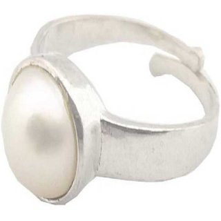                       CEYLONMINE-Peral Stone Sterling Silver Designer Ring Best Quilty Oval Pearl Gemstone 2.00 Ratti                                              