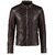 PE Men's Brown Long Sleeve Regular Fit Leather Jacket