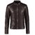 PE Men's Brown Long Sleeve Regular Fit Leather Jacket