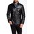 PE Men's Black Long Sleeve Regular Fit Leather Jacket