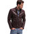 PE Men's Brown Long Sleeve Regular Fit Leather Jacket