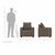 A Z Sofa Maker 3+1+1 Box Type Sofa Set for Living Room (Chocolate Brown)