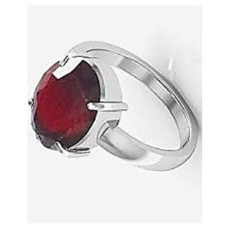                       2 Ratti Hessonite silver Ring With Certified Gomed Stone by CEYLONMINE                                              