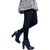 KesarLibas Women's Warm Winter Ankle Length Tights Leggings with Elastic Waist Band- Black, XL