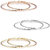 3 Pairs Big Hoops Celebrity Choice by Mahi Gold Plated Earrings for Women (Silver  gold  Rose Gold) CO9001Sm3ER