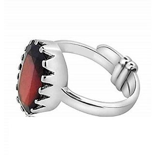 Hessonite Astrological Stone 2 Ratti Certified Silver Ring by CEYLONMINE