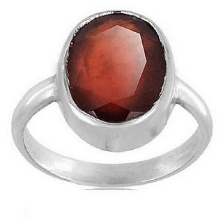                       Original Natural Hessonite 2.5 Carat Adjustable Silver Ringby CEYLONMINE                                              