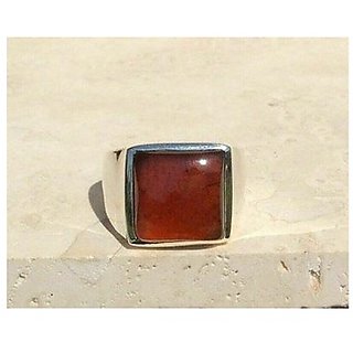                       100% Real 2.5 Ratti Hessonite silver Ring for astrological purpose by CEYLONMINE                                              