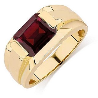                       Hessonite Astrological Stone 2.5 Ratti Certified Gold Plated Ring by CEYLONMINE                                              