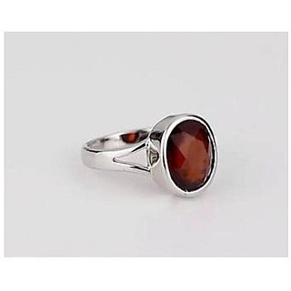                       100% Real 3 Ratti Hessonite Silver Ring by CEYLONMINE                                              