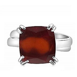                       Hessonite Ring 3.5 Carat natural and Eligent Stone Silver Ring by CEYLONMINE                                              