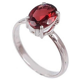                       3.5 Carat Natural  Certified Hessonite Silver Ring by CEYLONMINE                                              