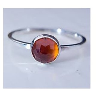                       3.5 Carat Natural Certified Hessonite Adjustable Ring by CEYLONMINE                                              