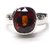 Natural & Unheated Stone 2 Ratti Hessonite Silver Ring by CEYLONMINE