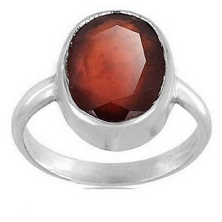                       Original Natural Hessonite 3.5 Carat Adjustable Silver Ringby CEYLONMINE                                              