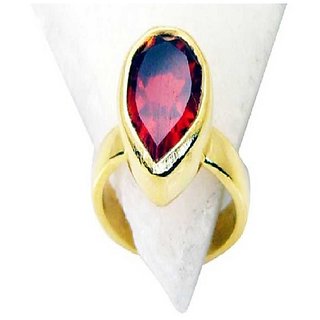                       Hessonite Ring Natural Unheated Stone 3 Carat Gold Plated RingBy CEYLONMINE                                              