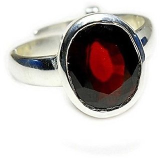                       3.5 Carat Natural  Hessonite silver Ring by CEYLONMINE                                              