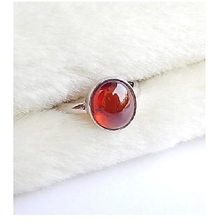                       Original Certified Stone 3.5 Carat Hessonite silver Ring By CEYLONMINE                                              