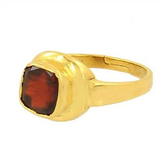                       Natural Hessonite Gold Plated Ring 3.5 carat By CEYLONMINE                                              