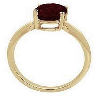                      Hessonite Ring Natural Unheated Stone 3.5 Carat Gold Plated RingBy CEYLONMINE                                              
