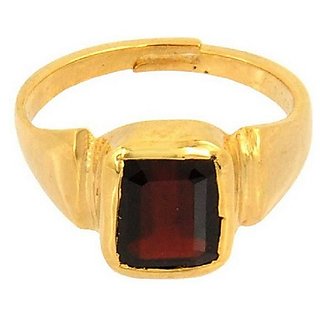                      3.25 Ratti Natural Certified Hessonite  Gold Plated Ring by CEYLONMINE                                              